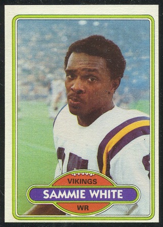 Sammy White 1980 Topps football card