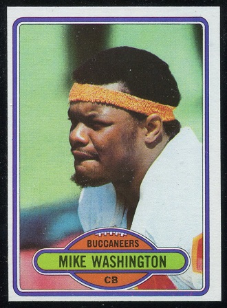Mike Washington 1980 Topps football card