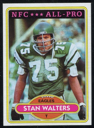Stan Walters 1980 Topps football card