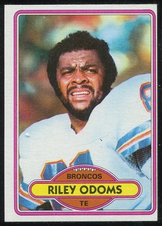 Riley Odoms 1980 Topps football card Riley Odoms 1980 Topps football card