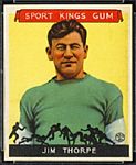 Jim Thorpe 1933 Sport Kings football card