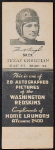 1942 Redskins Matchbooks Sammy Baugh