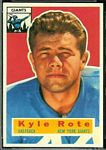 Kyle Rote 1956 Topps football card
