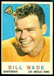 Bill Wade 1959 Topps football card
