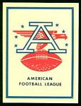 American Football League football card