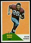 Bob Dee 1960 Fleer football card