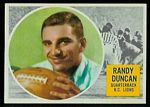 Randy Duncan 1960 Topps CFL football card