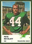 Pete Retzlaff 1961 Fleer football card