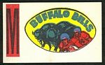 1961 Topps Flocked Stickers Buffalo Bills - M