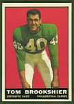 Tom Brookshier 1961 Topps football card