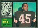 Ernie Davis 1962 Topps football card