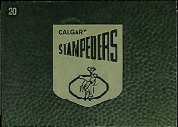 back of 1964 Topps CFL Calgary Stampeders football card