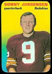 Sonny Jurgensen 1970 Topps Super Glossy football card