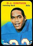O. J. Simpson 1970 Topps Super Glossy football card
