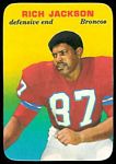 Rich Jackson 1970 Topps Super Glossy football card