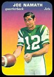 Joe Namath 1970 Topps Super Glossy football card