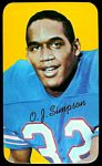 O.J. Simpson 1970 Super football card