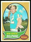 Bob Griese 1970 Topps football card