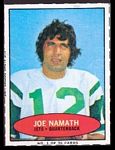 Joe Namath 1971 Bazooka football card