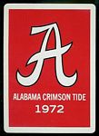 1972 Alabama football playing card back