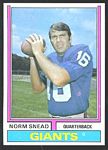 1974 Parker Brothers Norm Snead