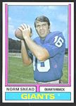 1974 Parker Brothers Norm Snead