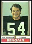 Bob Johnson 1974 Topps football card