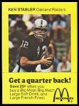 1975 McDonalds Quarterbacks Ken Stabler