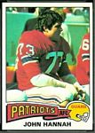 John Hannah 1975 Topps football card