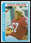 Steve Nelson 1978 Topps football card