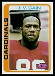 J.V. Cain 1978 Topps football card