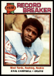 Earl Campbell 1979 Topps football card
