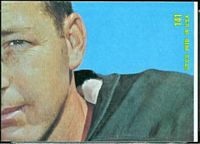 back of 1968 Topps Brad Hubbert football card