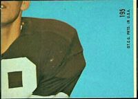 back of 1968 Topps Al Atkinson football card