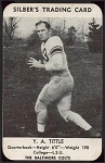 Y.A. Tittle 1949 Silber&apos;s Bakery pre-rookie football card