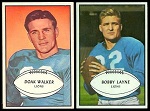 Doak Walker and Bobby Layne 1953 Bowman football cards