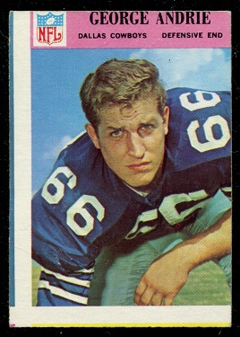 Miscut 1966 Philadelphia George Andrie football card