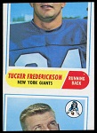 Miscut 1968 Topps Tucker Frederickson football card