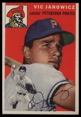 1954 Topps Vic Janowicz baseball card