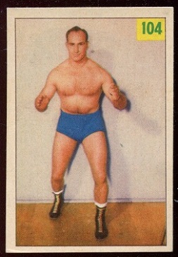 Gil Mains 1955-56 Parkhurst wrestling card