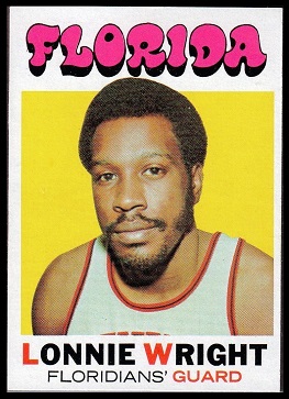 Lonnie Wright 1971 Topps basketball card