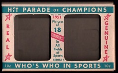 1951 Berk Ross sports card box