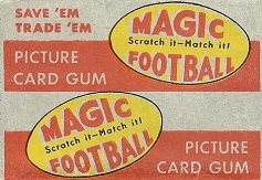 1951 Topps Magic football card wrapper