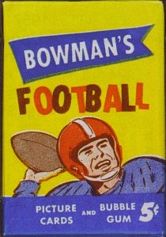 1955 Bowman 5 cent football card wrapper