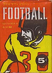 1958 Topps football card wrapper