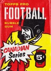 1958 Topps CFL Black Helmet football card wrapper