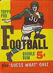 1959 Topps 5 cent football card wrapper