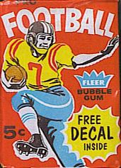 1960 Fleer football card wrapper