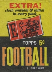 1961 Topps football card wrapper