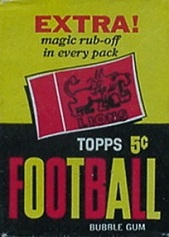 1961 Topps CFL football card wrapper